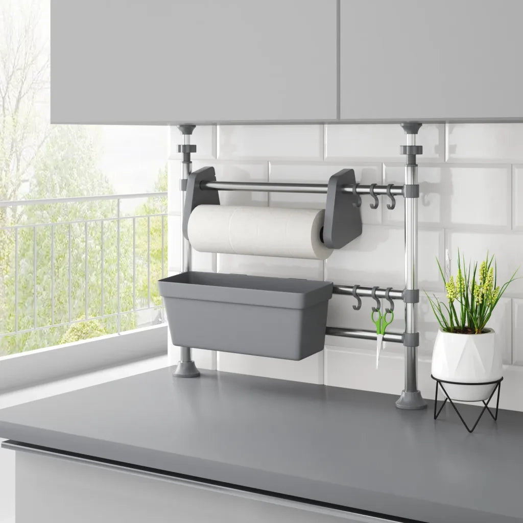 Organizer da Cucina-Scaffale per Cucina Regolabile in Alluminio