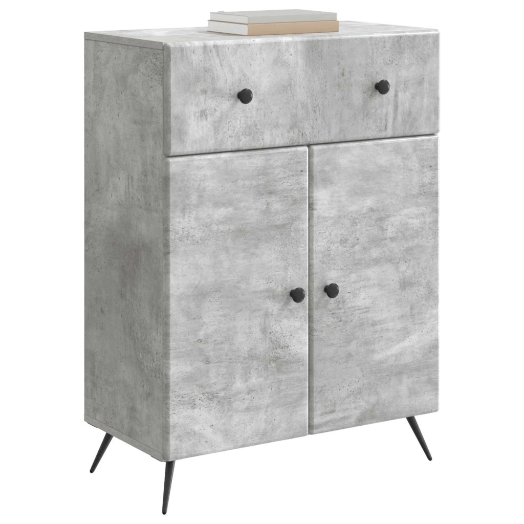 Credenza | Madia | Buffet da pranzo | Armadio da pranzo Grigio Cemento 66 x 34,5 x 90 cm Legno ingegnerizzato