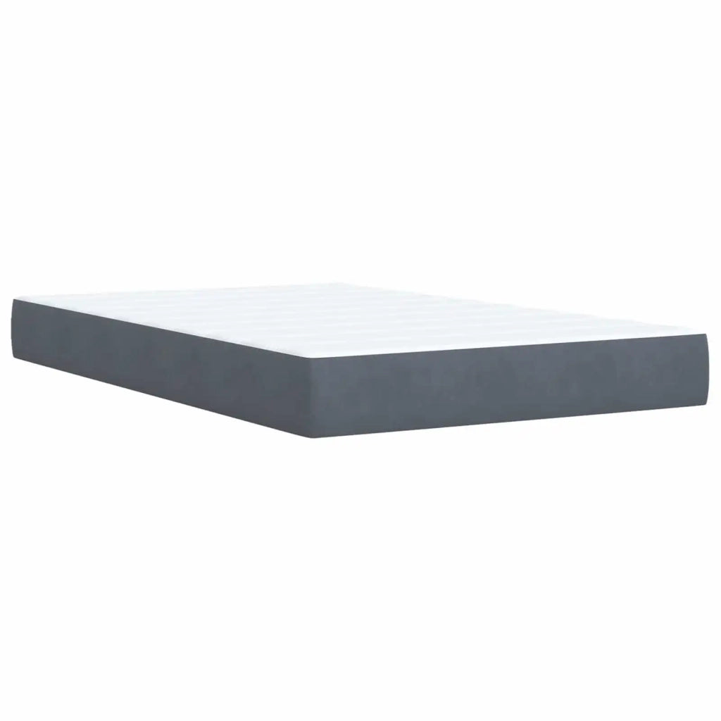 Letto box spring con materasso Grigio Scuro 120 x 190 cm 3453102