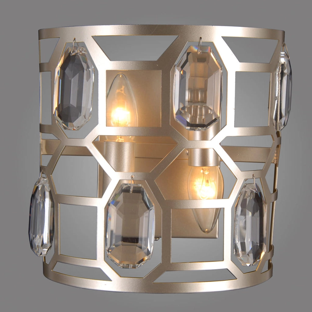 Applique Italux Momento argento cristallo 2xE14 WL-43400-2