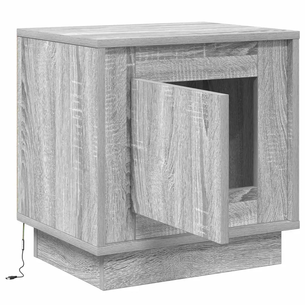 Set di 2 Comodini | Armadio da Notte | Mobiletto da notte Grigio 44 x 34,5 x 45 cm