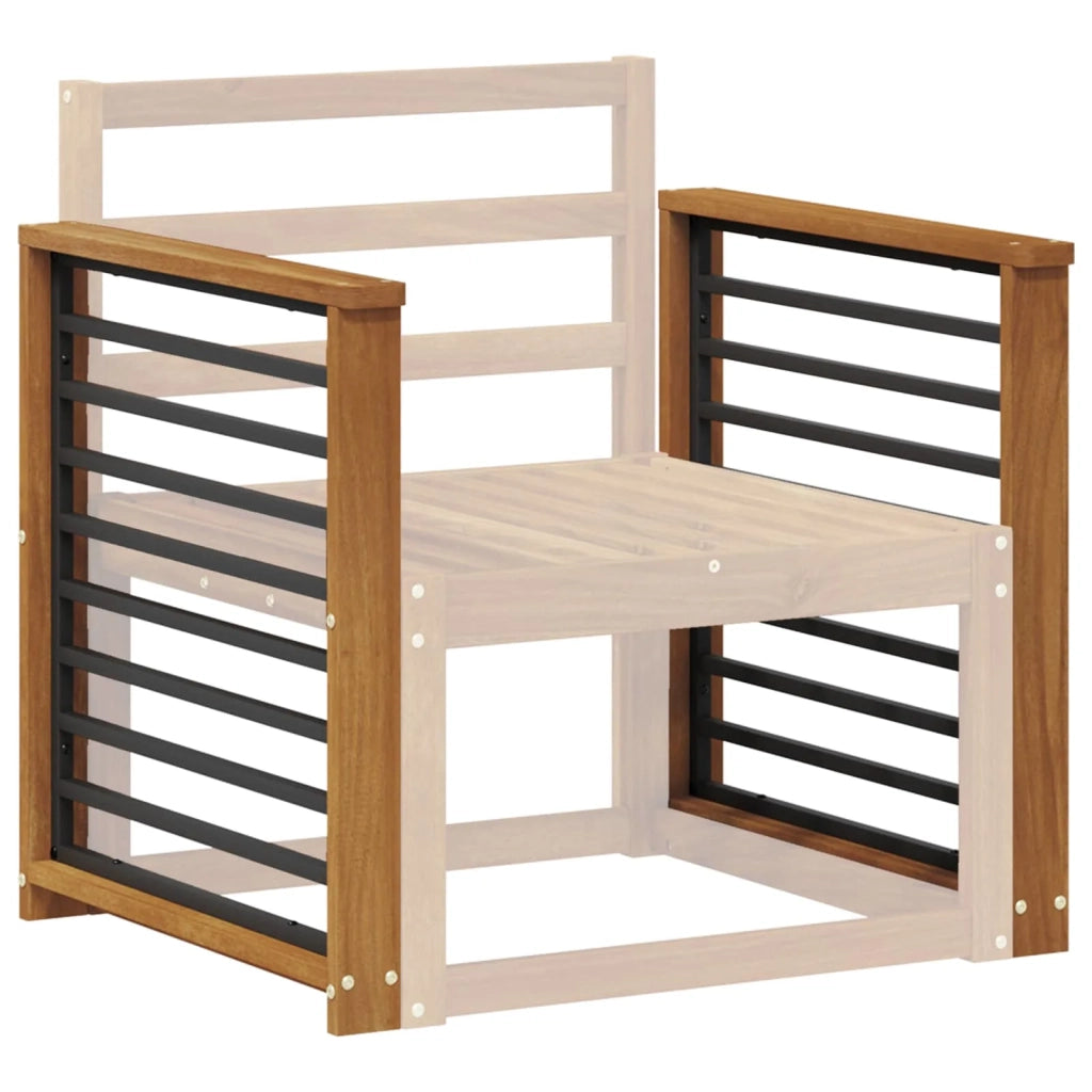 Bracciolo 2 pcs Naturale 60 x 6 x 61 cm 900523