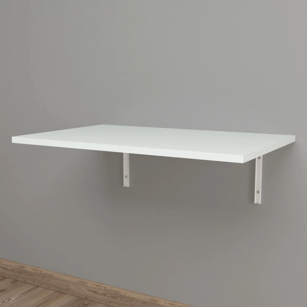 Tavolo da Muro Klepp 72 x 45 cm Tavolo Pieghevole a Ribalta Salvaspazio - Bianco [en.casa]