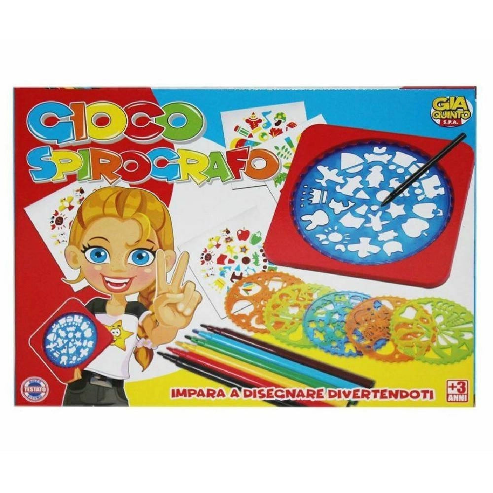 Trade Shop - Spirografo Impara A Disegnare Con Accessori Disegno Giocattolo Gioco Bambini -