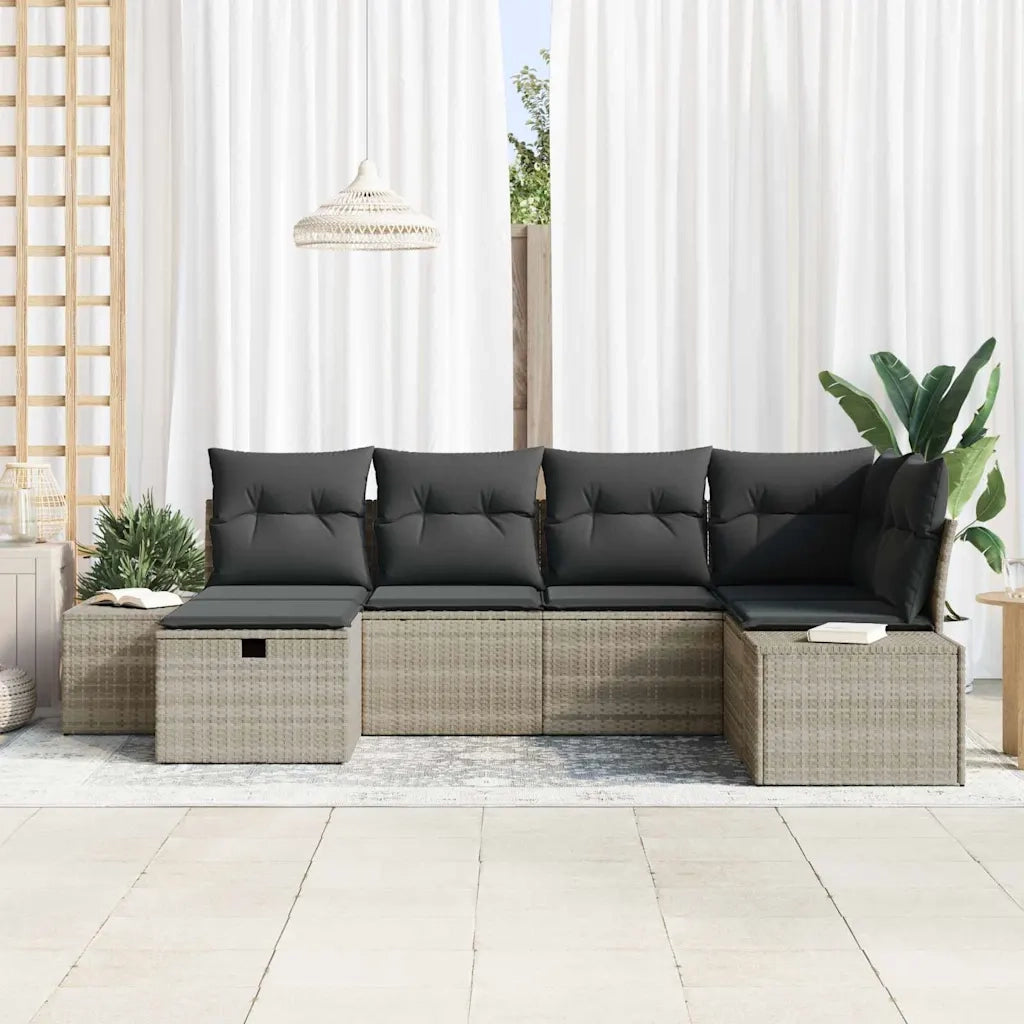 Set di divani con cuscino 7 pcs polyrattan 3360713