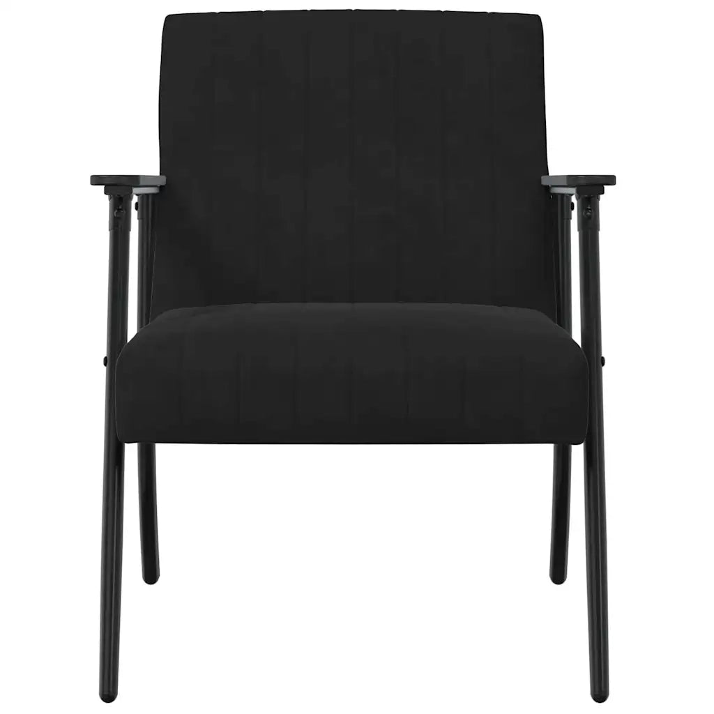 poltrona Nero 59 x 75 x 78 cm Velluto 42017685