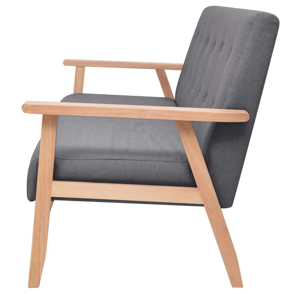 Divano a 3 Posti-Sofa 3 Posti in Tessuto Grigio Scuro 785485
