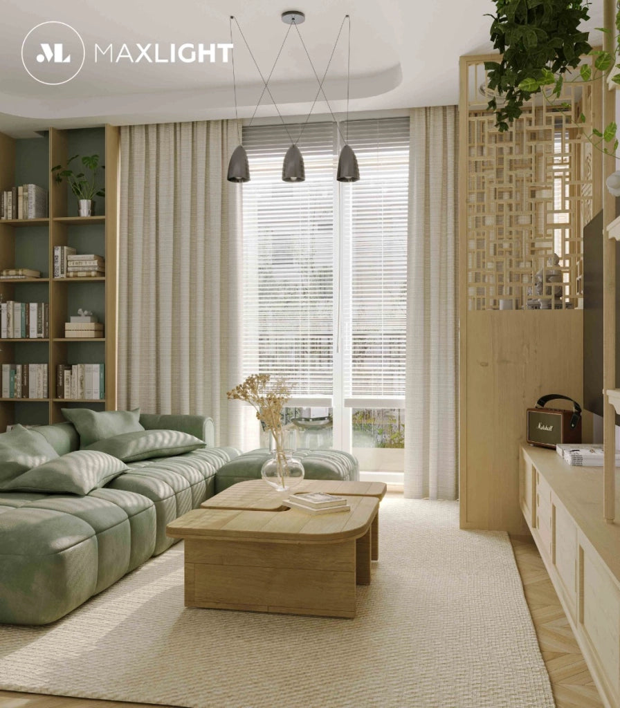 Lampada a sospensione nera Sistema 3xG9 40W Maxlight
