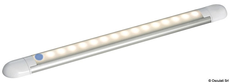 Plafoniera lineare c/interruttore bianca 12v