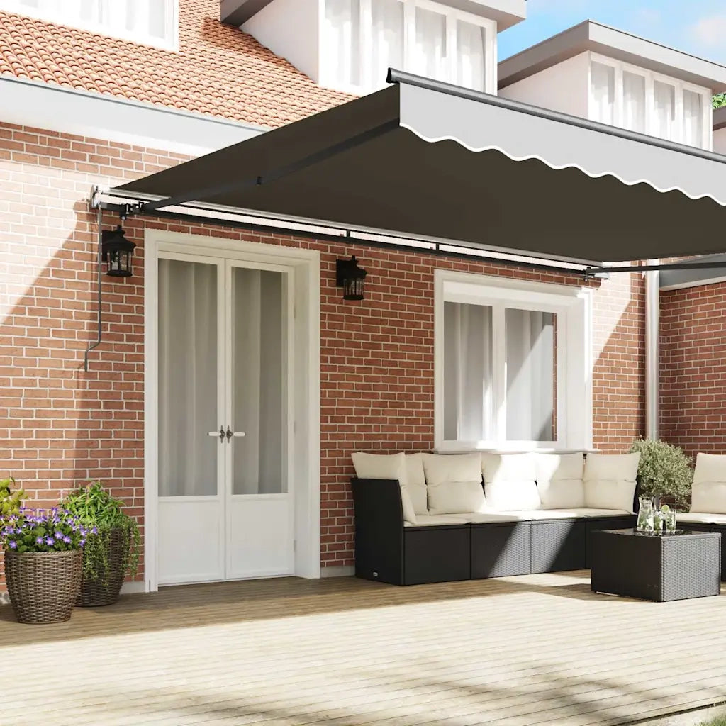 Tenda da Sole Antracite 4 × 3 m Metallo 313251