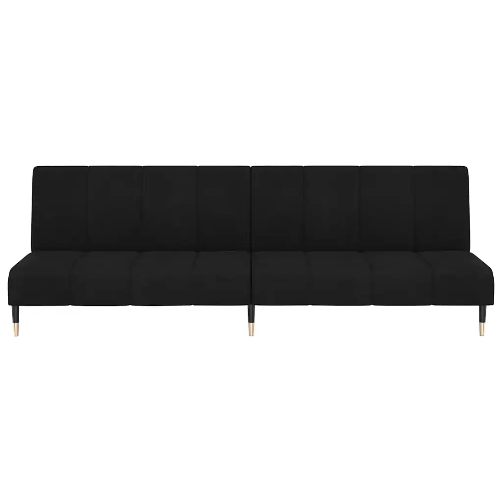 Divano Letto a 2 Posti-Sofa Letto 2 Posti-Daybed Nero in Velluto 497710