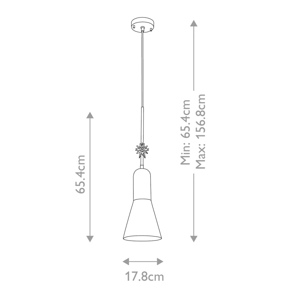 Lampada a sospensione Art Déco nera Ø18 E27 Elstead