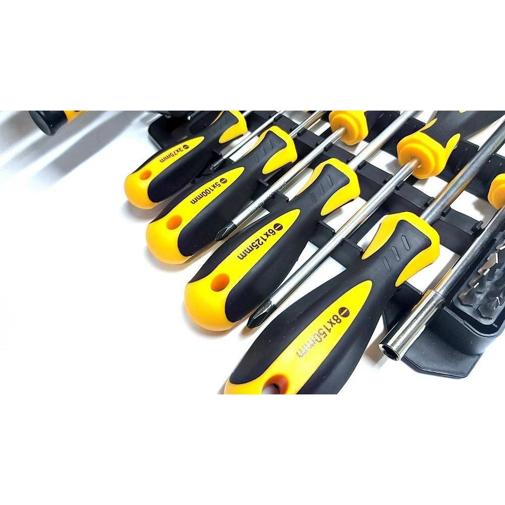 Trade Shop - Kit Set Da 44 Pezzi Cacciaviti Torx Esagonali Punte Inserti Bussola -