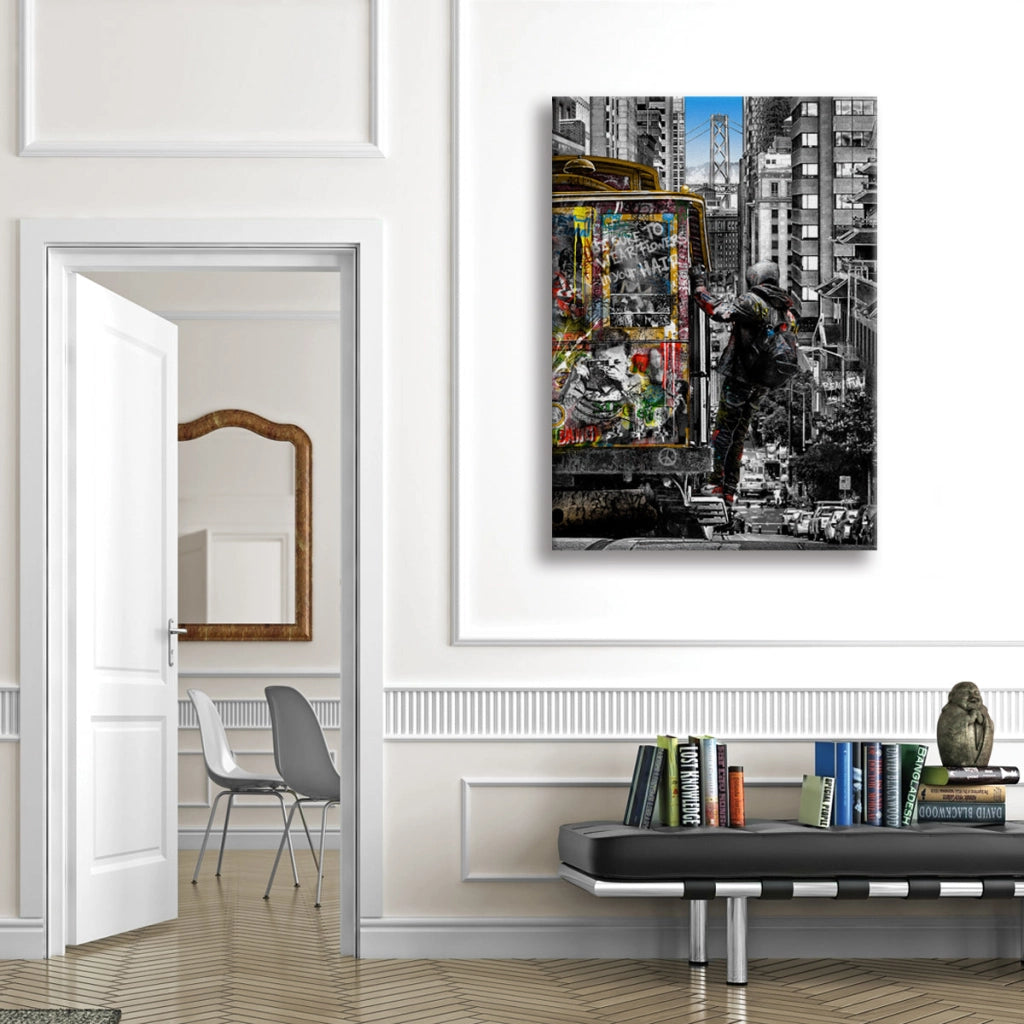49ers -  Quadro Canvas Contemporaneo su telaio in legno Misura: 50x70 cm