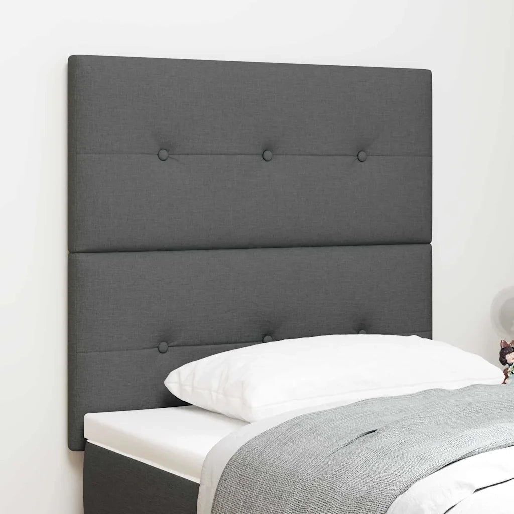 Testiera LED con testiera Grigio scuro 100 cm Tessuto