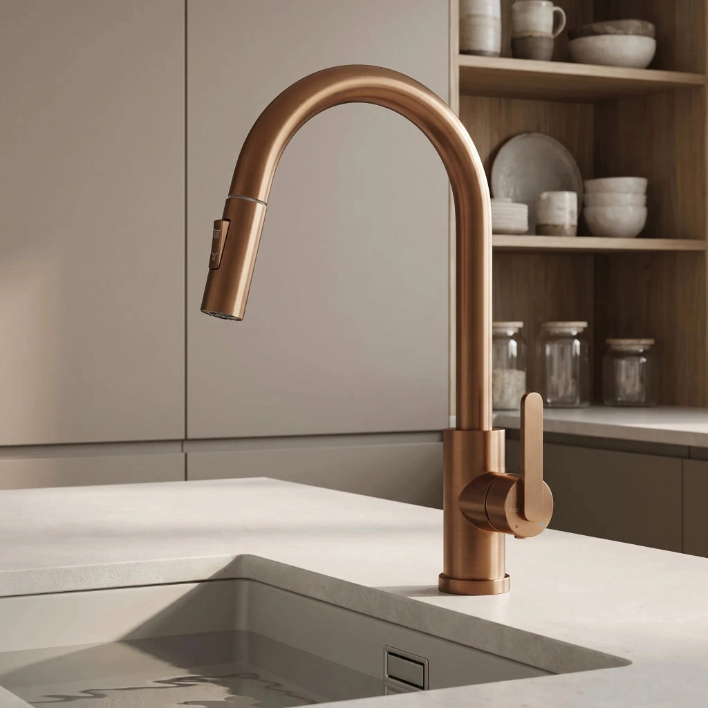 Rubinetto Da Cucina Rea Ontario Brush Copper