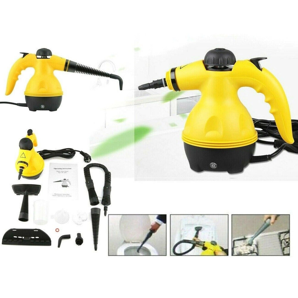 Trade Shop - Pulitore A Vapore Elettrico Portatile Multiuso 1000 Watt 350ml 50°c Accessori -