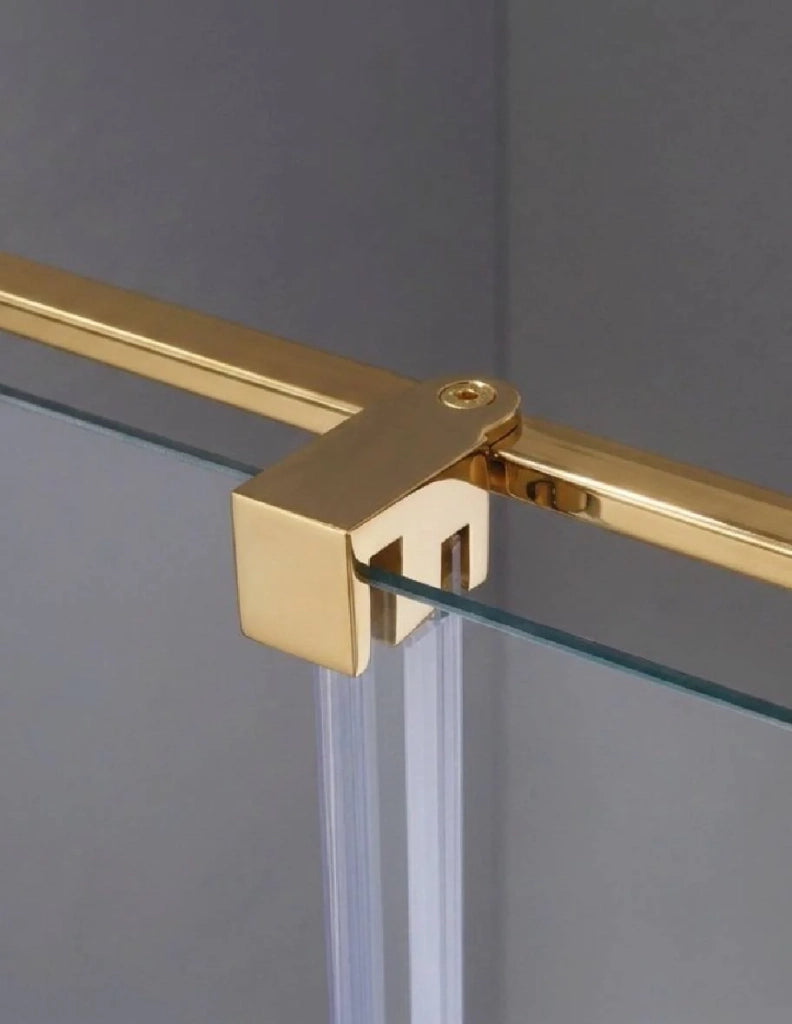 Porta doccia scorrevole 1+1 CIRENE (KENNA) 180 cm Profilo Oro Barra Parallela