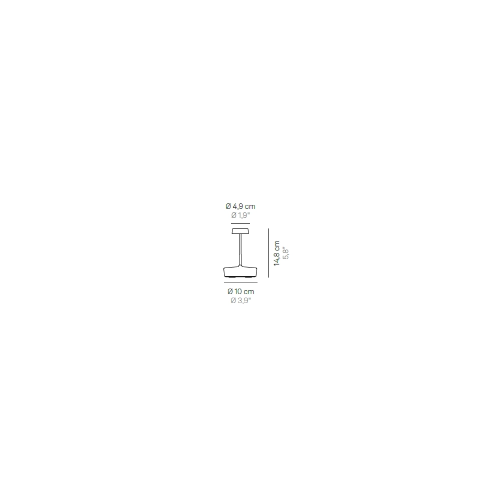 Lampada a led da tavolo Swap mini pro Bronzo ricaricabile e dimmerabile - 2W, 2200-2700-3000K, IP65