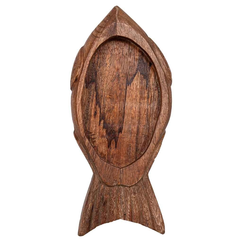 Vassoio in legno marrone 26x4x12h cm