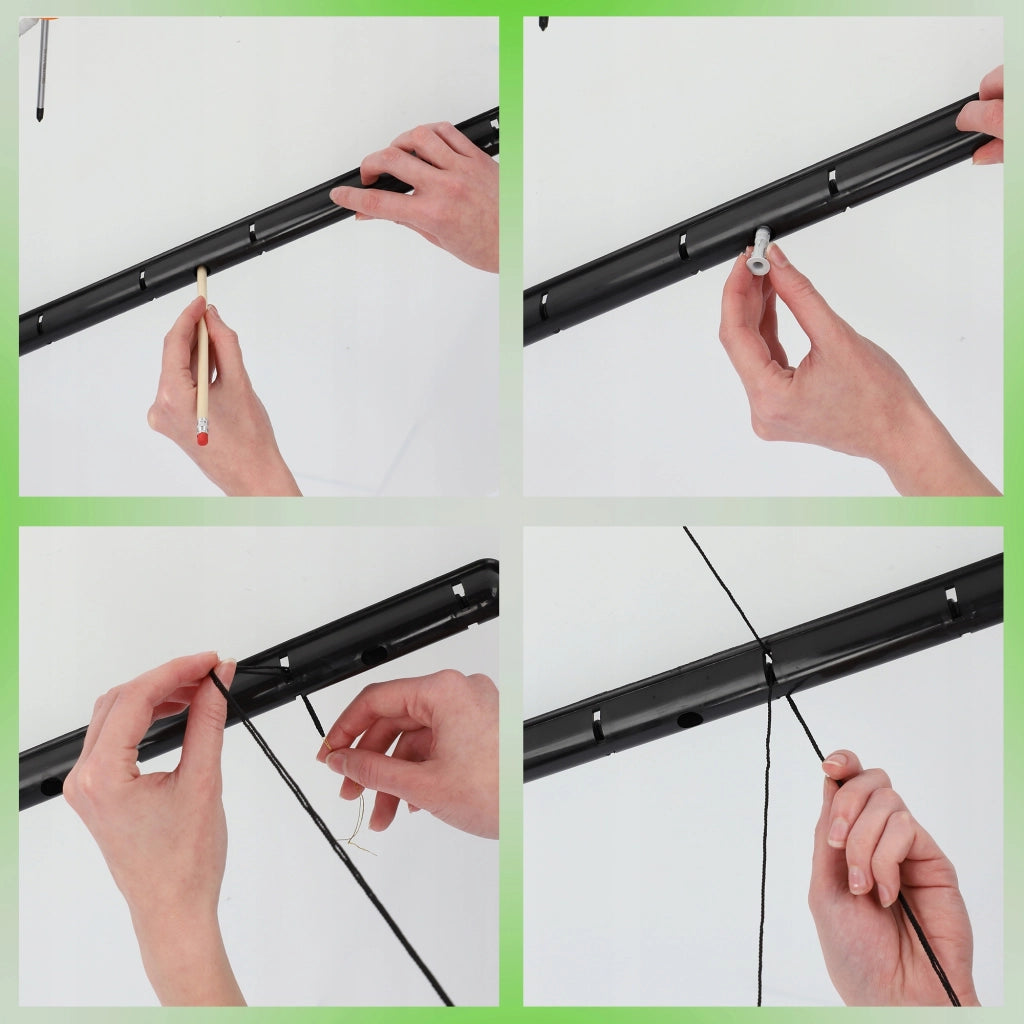 Stendibiancheria a soffitto KADAX con 6 barre per bagno e balcone, 150 cm