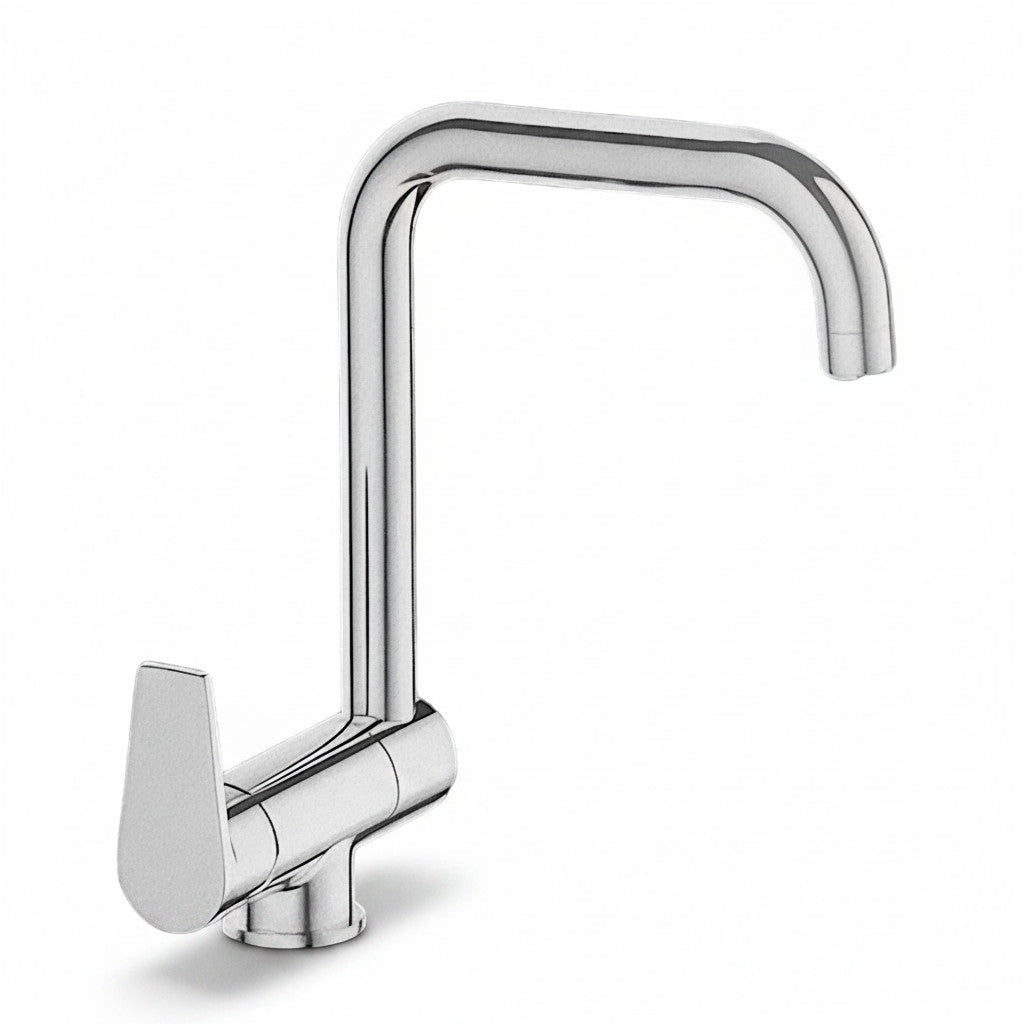 Miscelatore per lavello sottofinestra abbattibile completo
