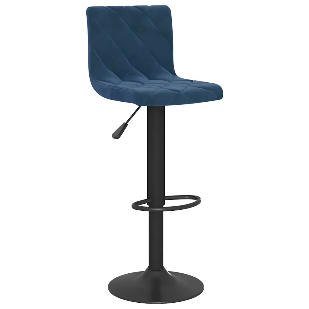 Sgabelli da Bar 2 pz Blu in Velluto 333735