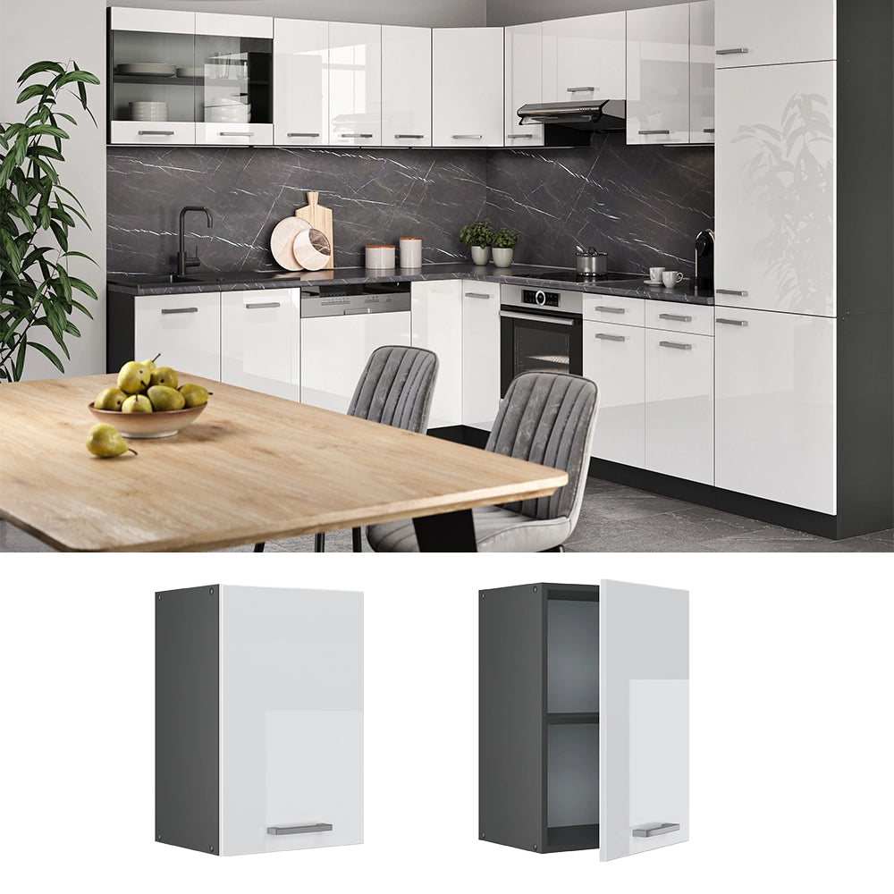 Vicco Pensile da cucina Bianco lucido 40 cm