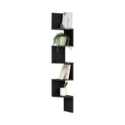 Scaffale Angolare da Parete Lysaker Design Zigzag con 5 Ripiani - Nero [en.casa]