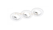 JURA KIT 3 FARETTI DA INCASSO ROTONDI ORIENTABILI BIANCHI D. 8,3CM ATTACCO GU10