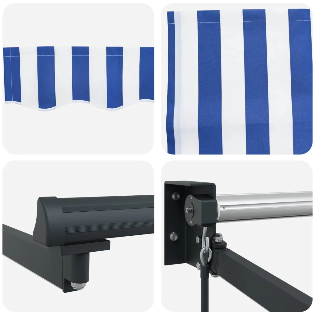 Tenda retrattile manuale con LED 4,5 × 3 m 3419474