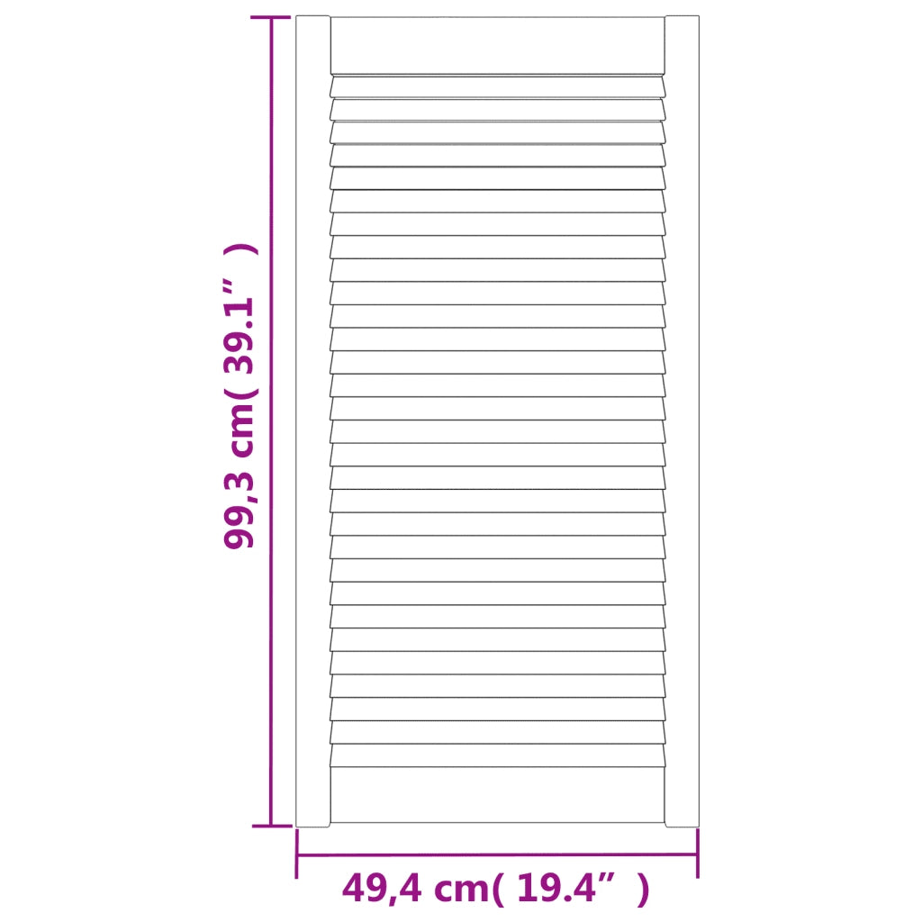 Ante a Lamelle 2 pz Bianche 99,3x49,4 cm in Legno di Pino CFW8754319