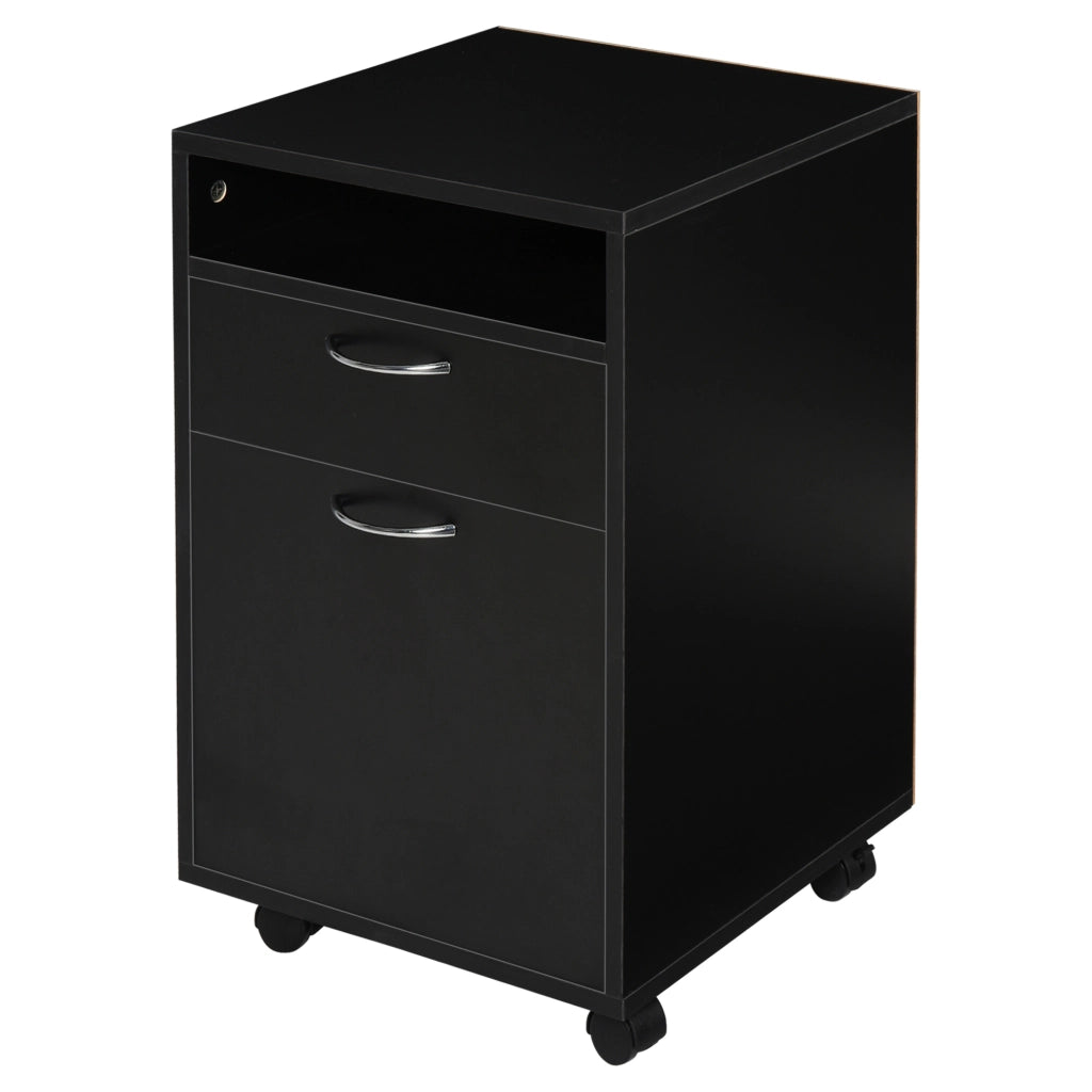 Scrivania con cassetti e armadio ¨C Minimal ¨C Nero 40x35x60 cm