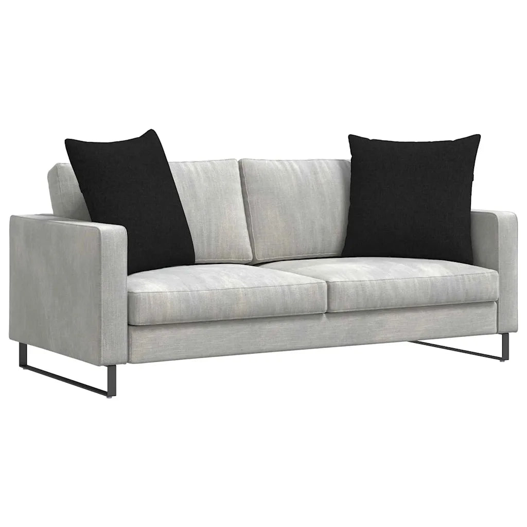 Cuscini da Divano 2 pz-Set di 2 Cuscini per Sofa Nero 60 x 60 cm Tessuto 209158