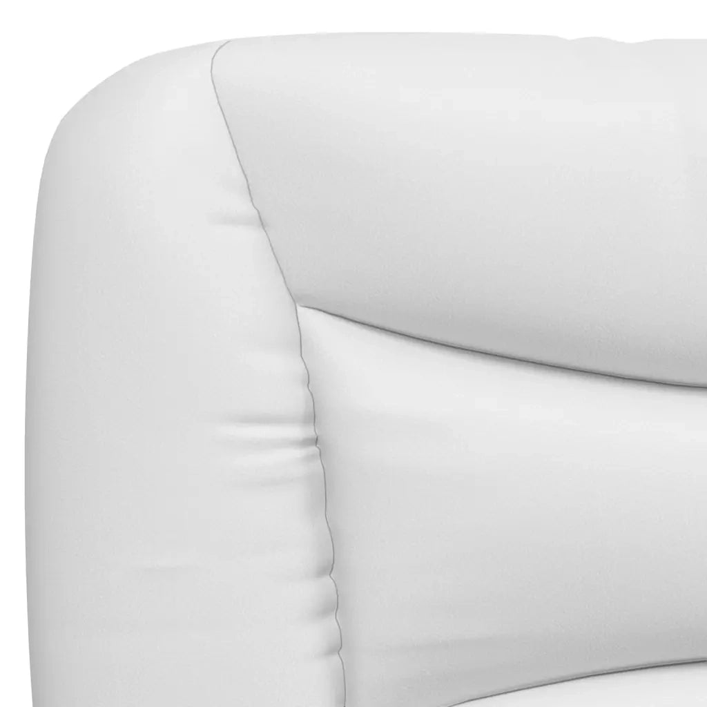 Letto con Materasso Hvar Bianco e Nero 100x200 cm in Similpelle