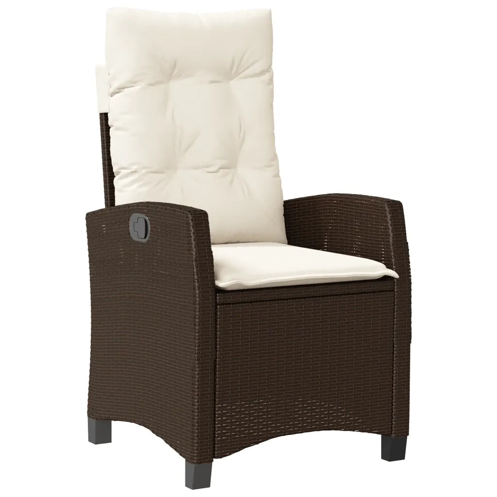Set Bistrò 3 pz con Cuscini Marrone in Polyrattan 365226