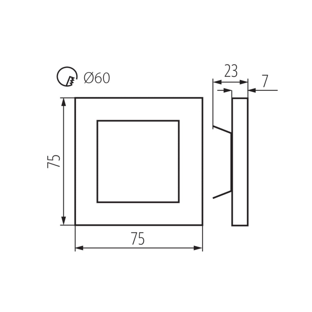 Lampada da scala APUS LED 0,8W 4000K cromo Kanlux 32488