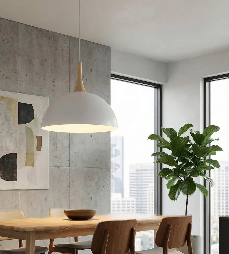 Lampada a sospensione Nautica bianca legno GX53 Emibig