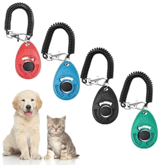 Set di Clicker per Cani da 4 pezzi: Incluso Cuff per Cani, Puppi e Gatti