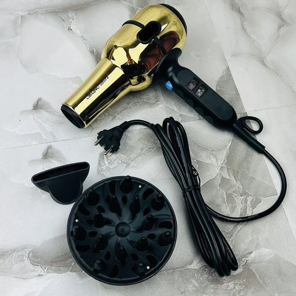 Asciugacapelli Professionale 2000W Diffusore Beccuccio Styling Asciugatura Rapida