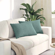 Cuscini da Divano 2 pcs Verde Mare 60 x 40 cm Tessuto in Cords 42013680