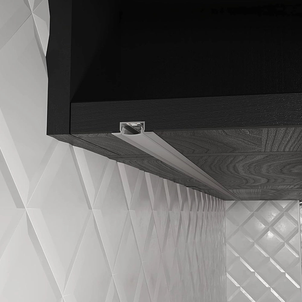 Profilo in alluminio per striscia led strip 6 millimetri lunghezza 2 metri