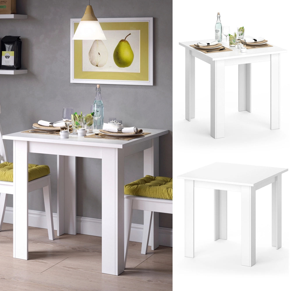 Vicco Tavolo da pranzo Bianco 80 x 80 cm