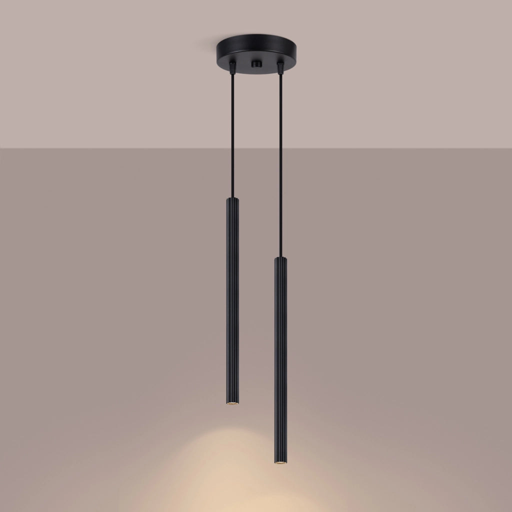 Lampada a sospensione ARCHE 2P nero
