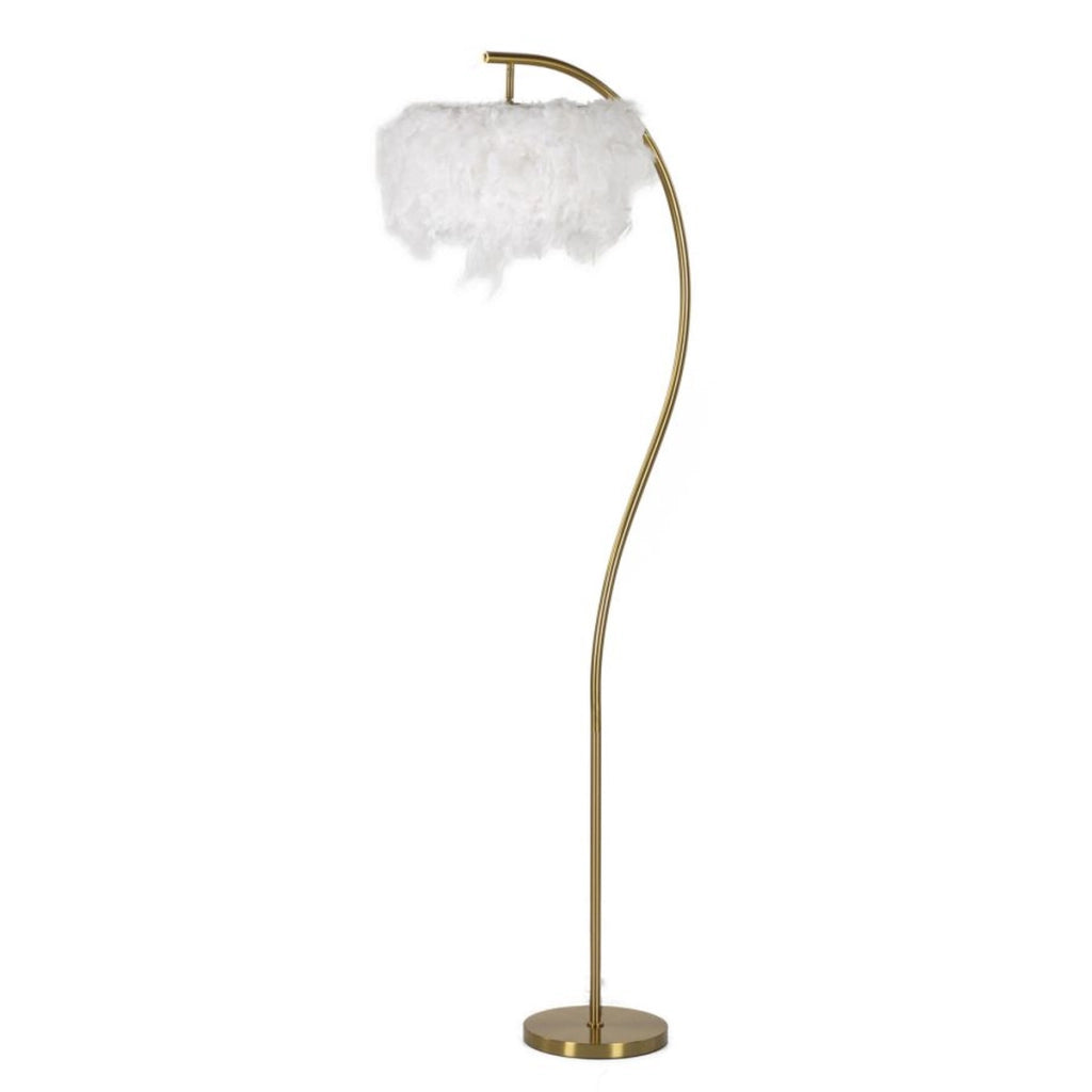 Lampada da Terra VKH187, Bianco, Metallo, 60x33x170 cm