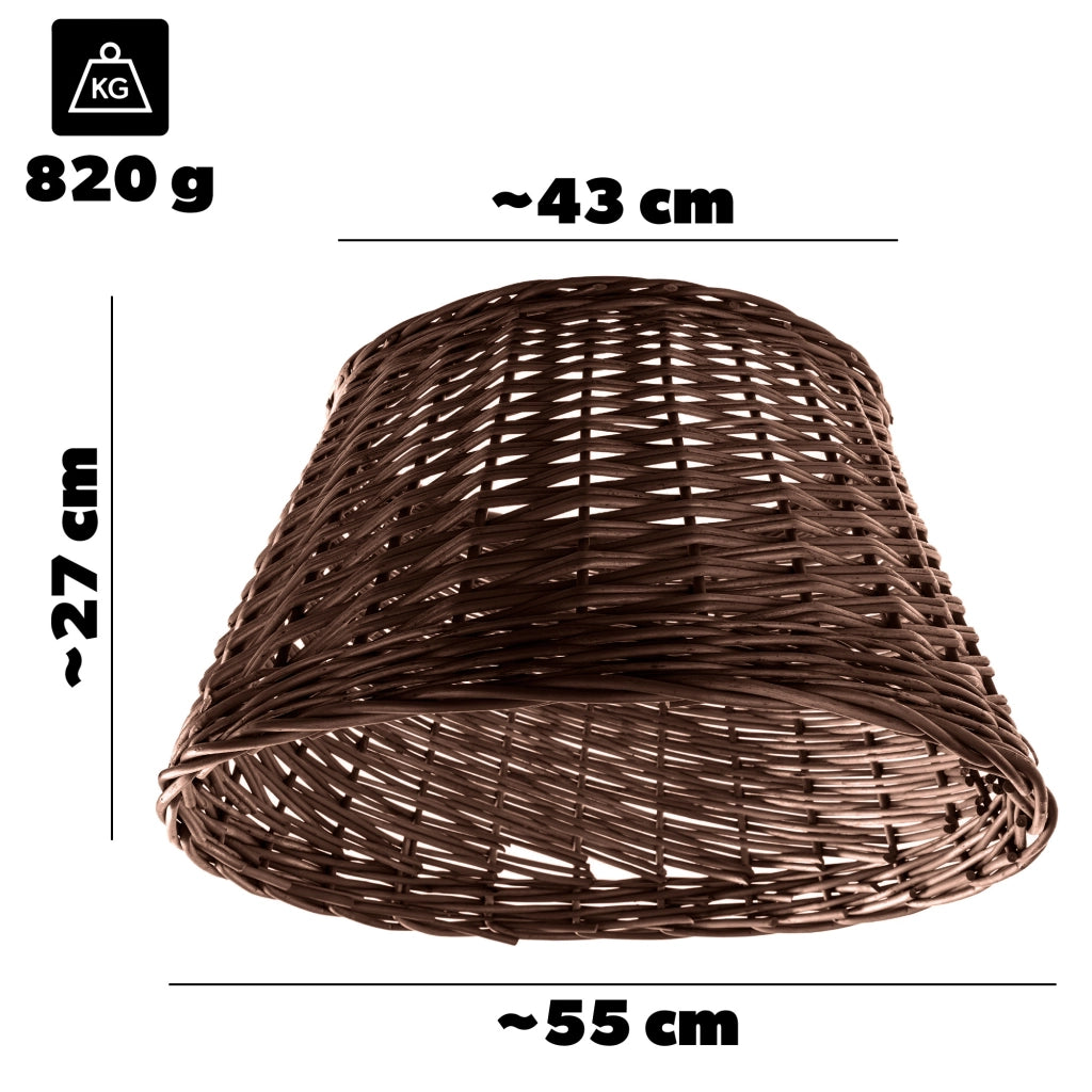 Copertura in vimini KADAX per supporto albero di Natale 55 cm, colore marrone.