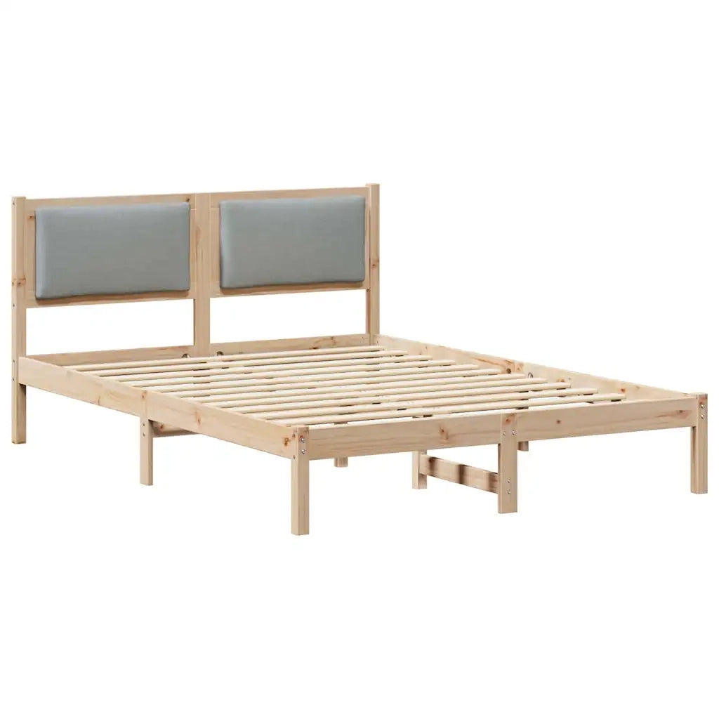 Struttura del letto Grigio chiaro 140 x 200 cm Pino massello 878114