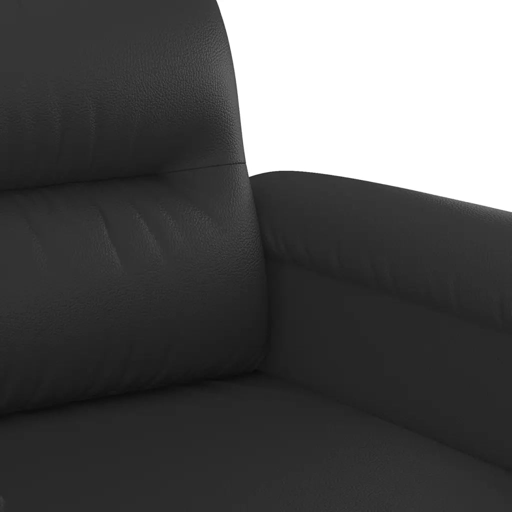 Divano a 2 Posti-Sofa 2 Posti Nero 140 cm in Similpelle 198333