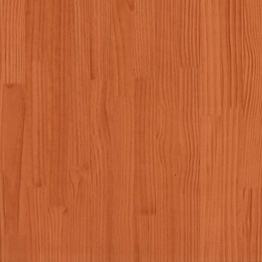 Testiera Marrone Cera 135 cm in Legno Massello di Pino 844343