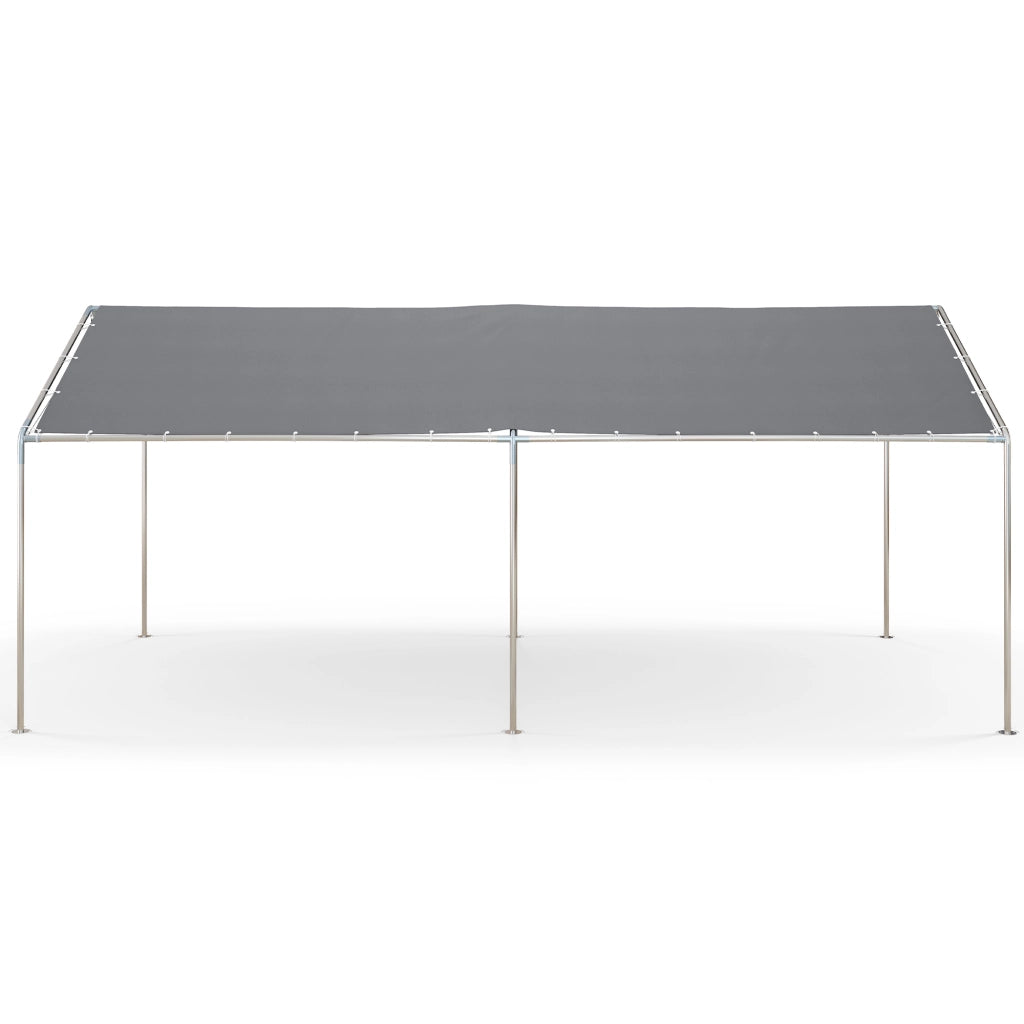 Carport per auto 6x3m ¨C zephmum ¨C acciaio galvanizzato grigio
